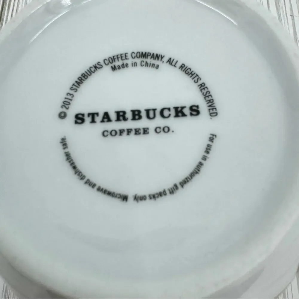 Starbucks holiday 2013 poinsettias snowflake coffee tea cup mug large 20 oz